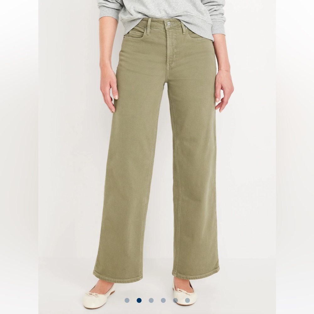 High waisted wide leg jeans